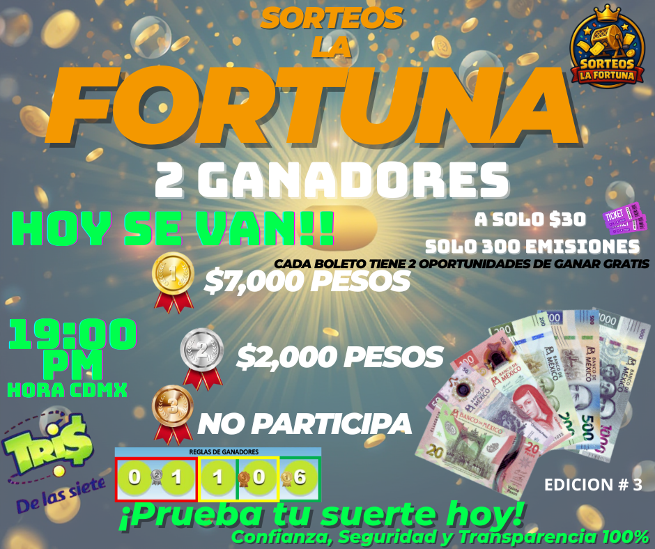 SORTEO $7,000 